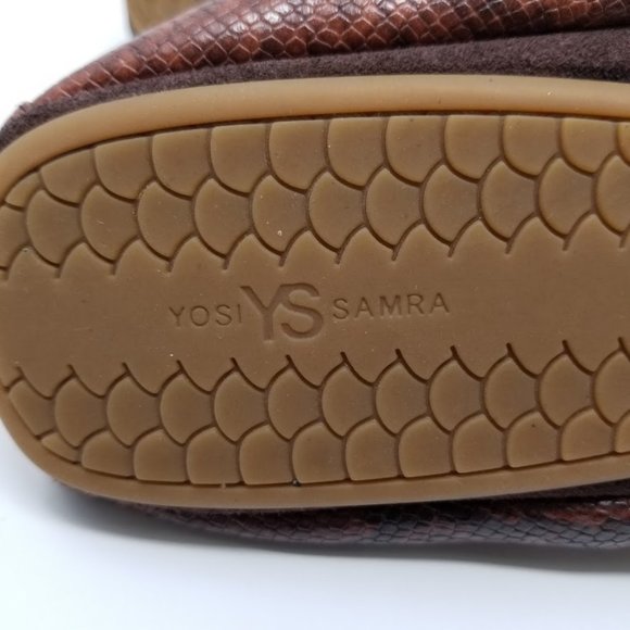 Yosi Samra Snakeskin Leather Ballet Flat Shoes 9 - Picture 8 of 8